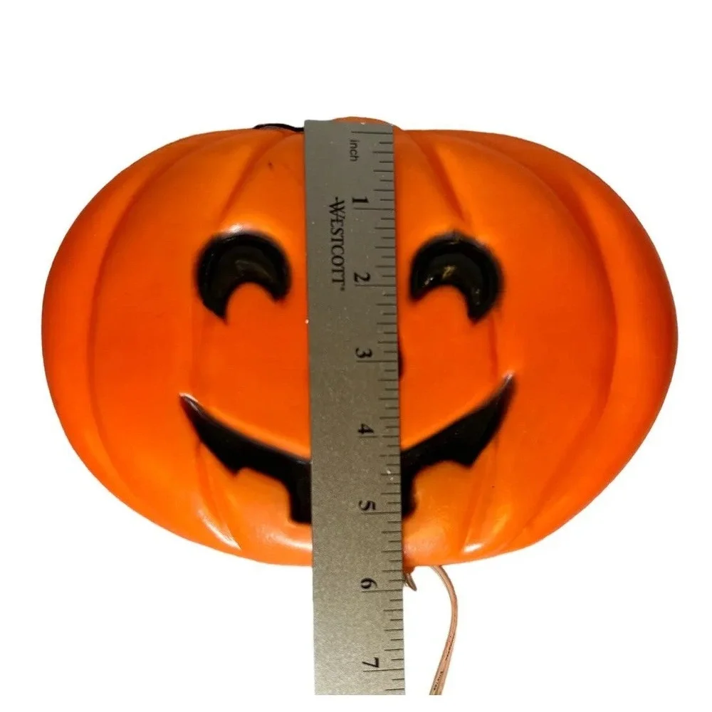 Vintage Halloween Pumpkin Blow Mold‎ Light with String Hanging Decor